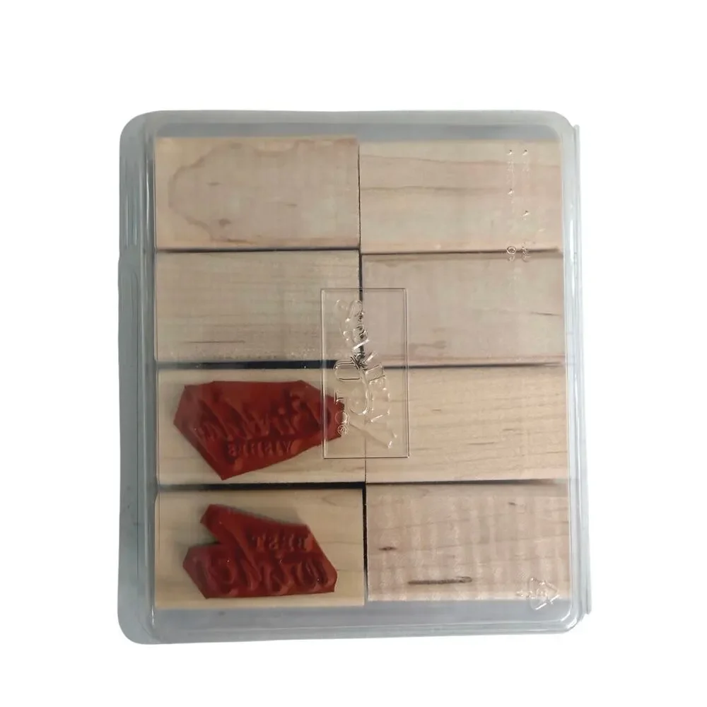 Stampin’ up set of 8 wooden stamps sincere salutations